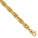 14K Polished Fancy Link Men's Bracelet